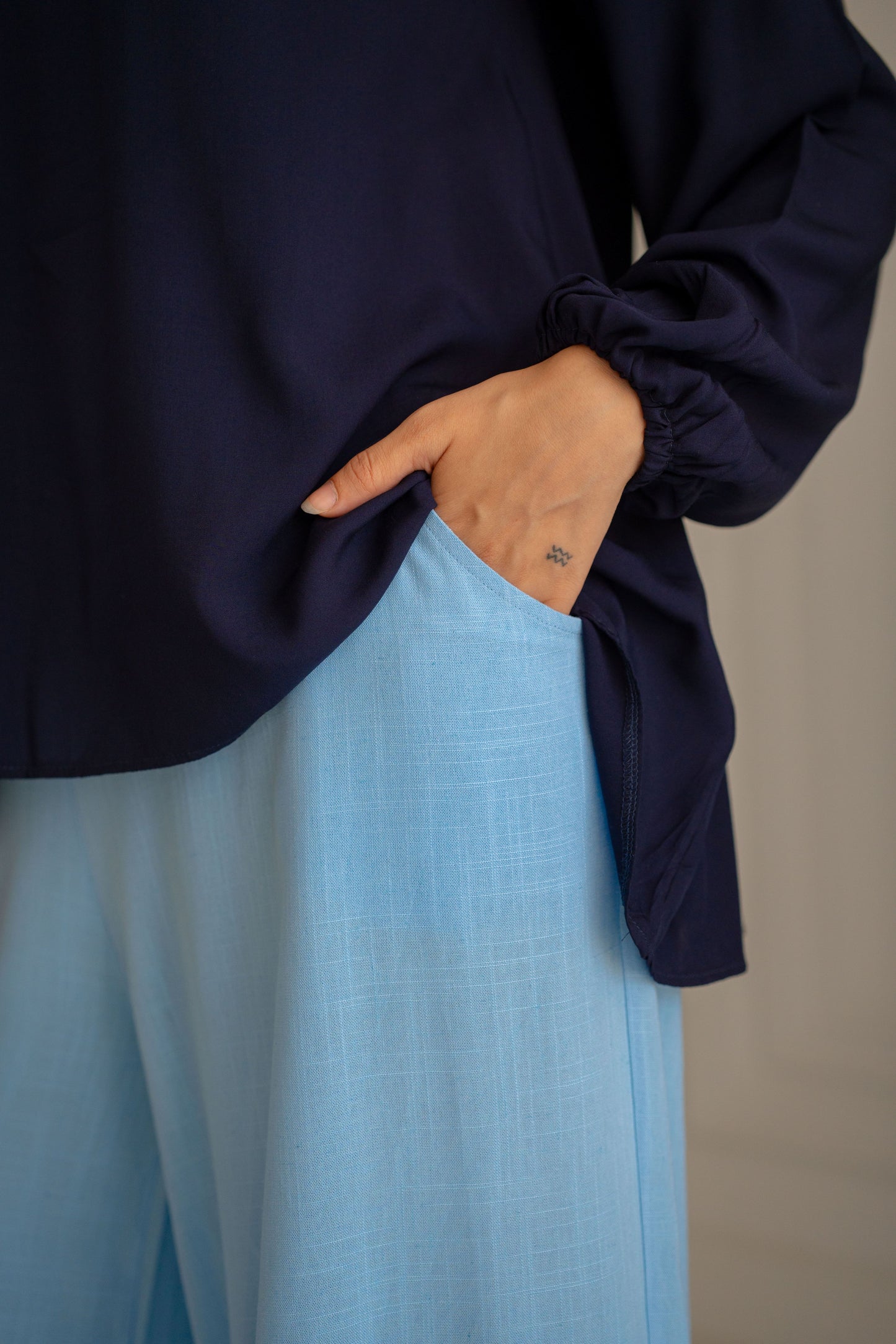 Sky Blue Wide Pants