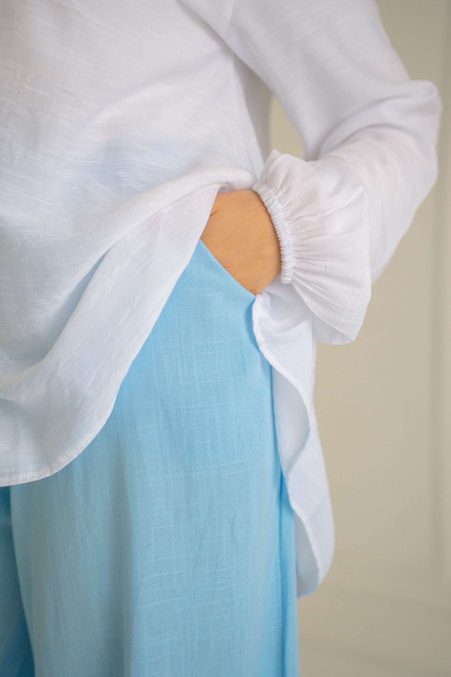 Sky Blue Wide Pants