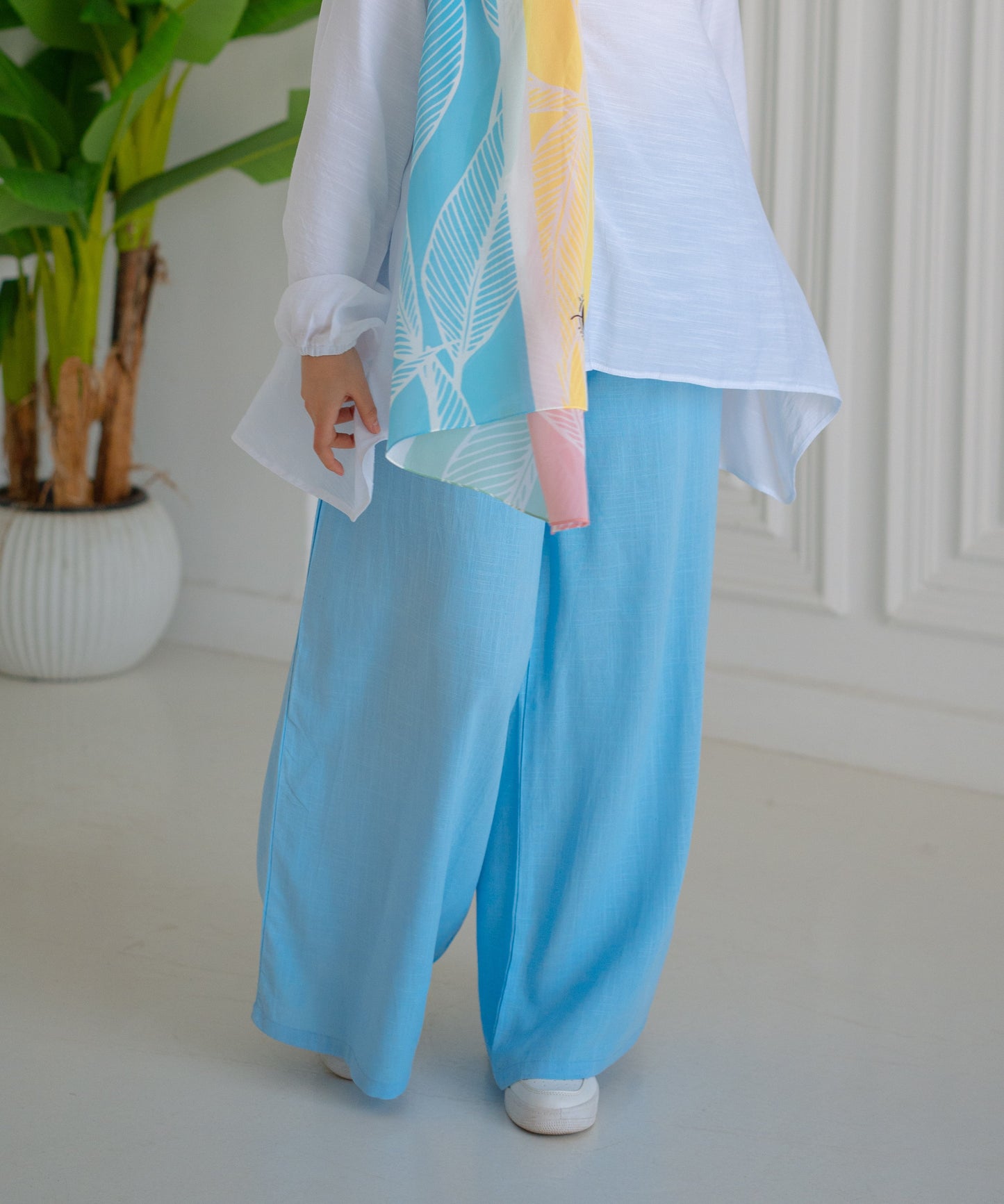 Sky Blue Wide Pants