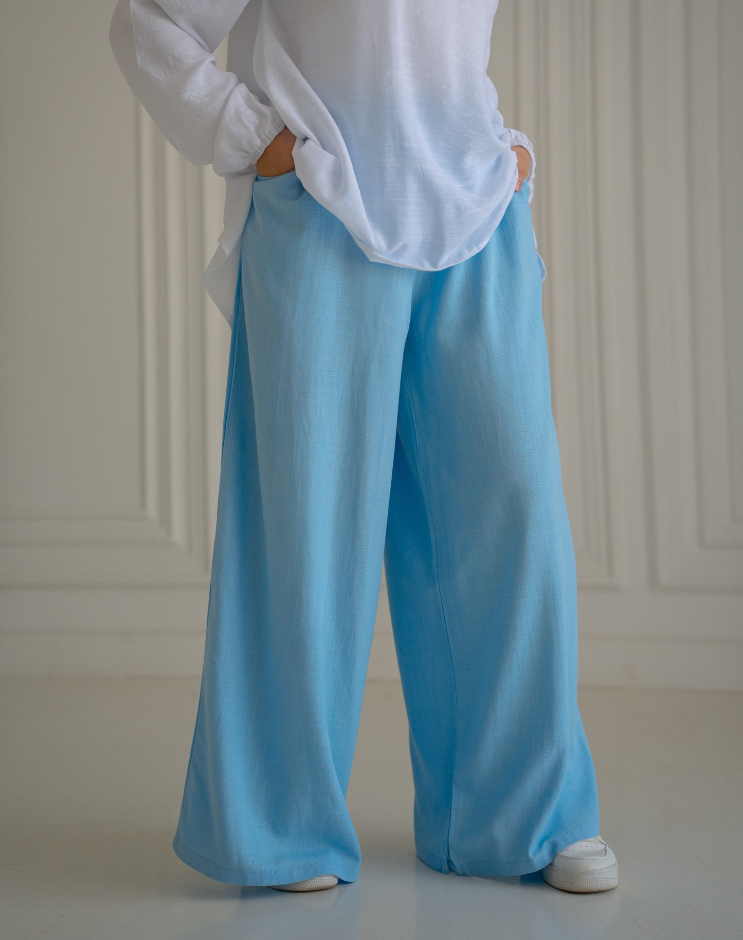 Sky Blue Wide Pants