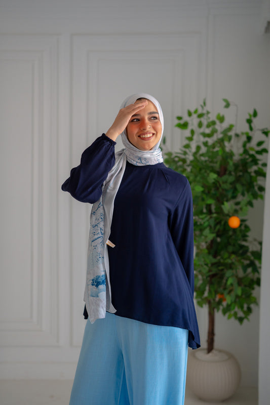 Deep Blue Blouse
