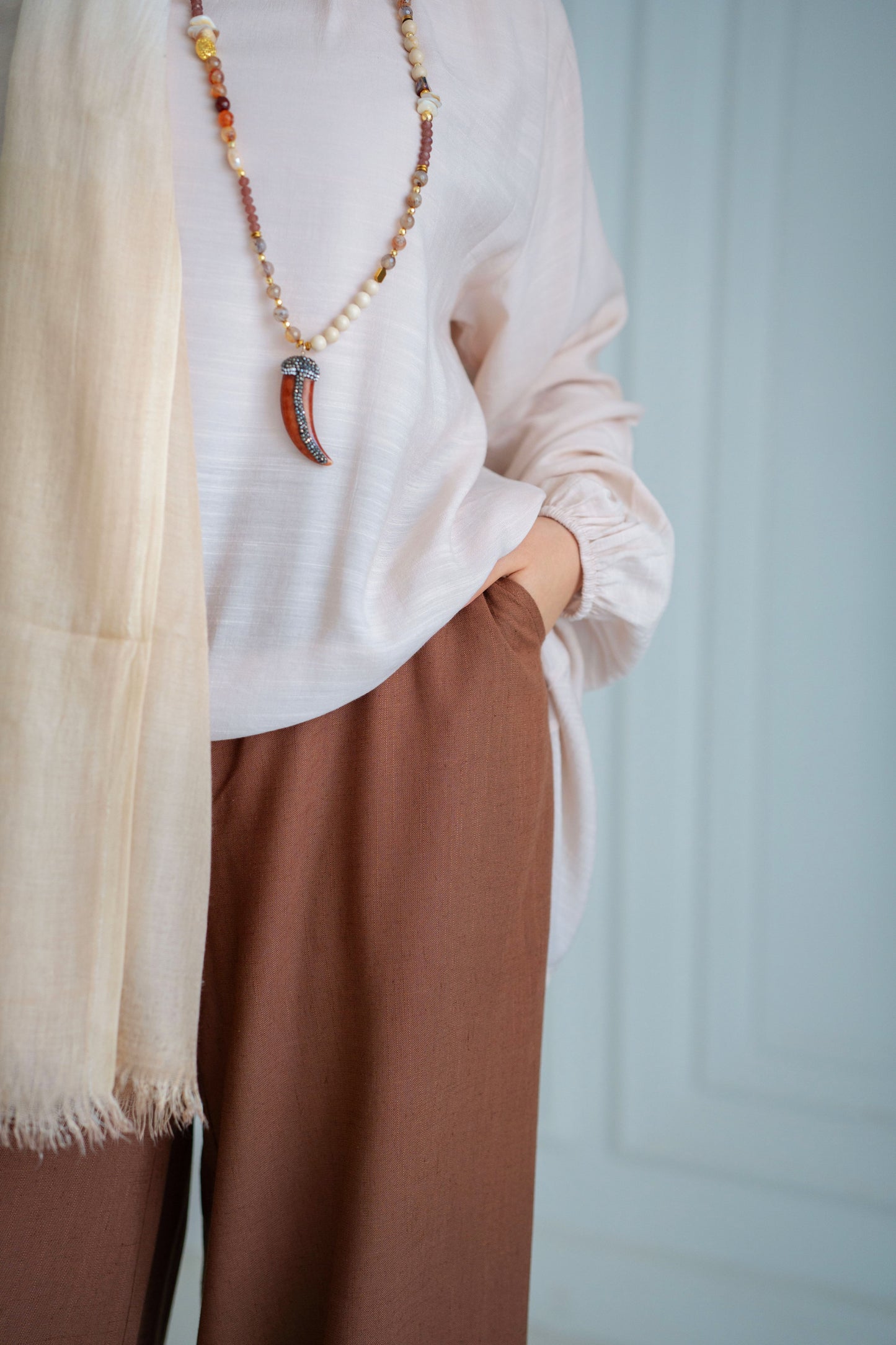 Cocoa Brown Wide Pants
