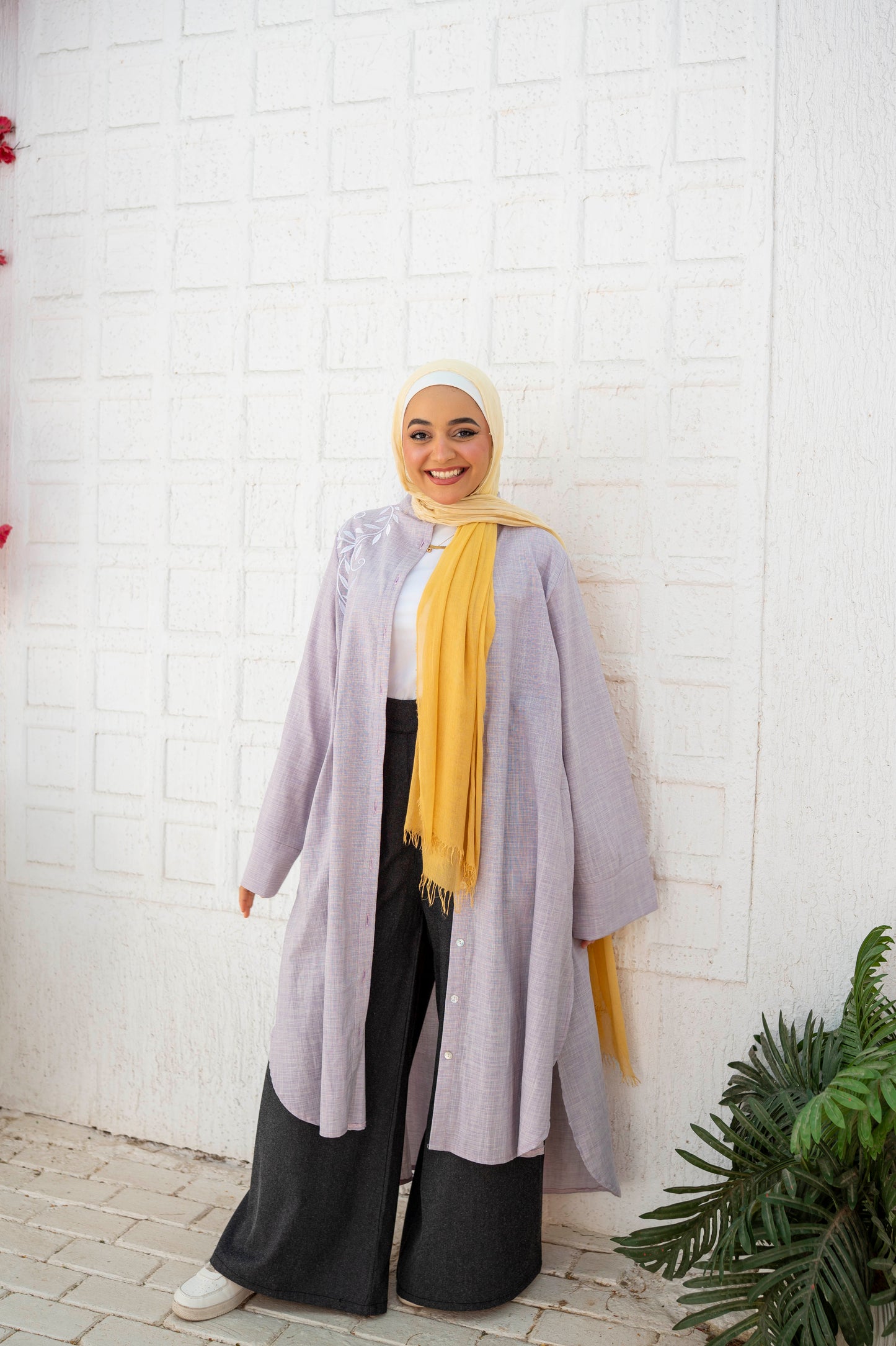 Lilac Purple Long Blouse