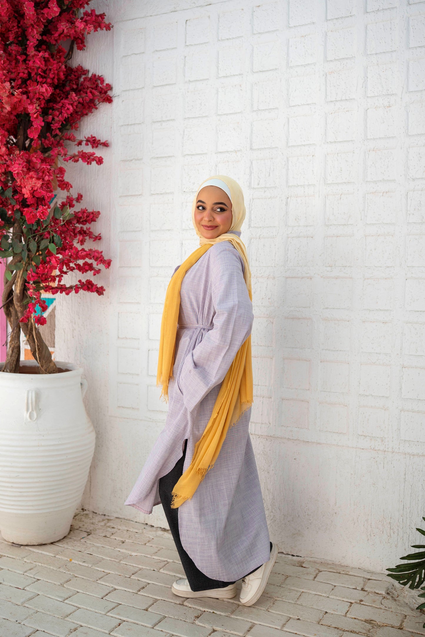 Lilac Purple Long Blouse