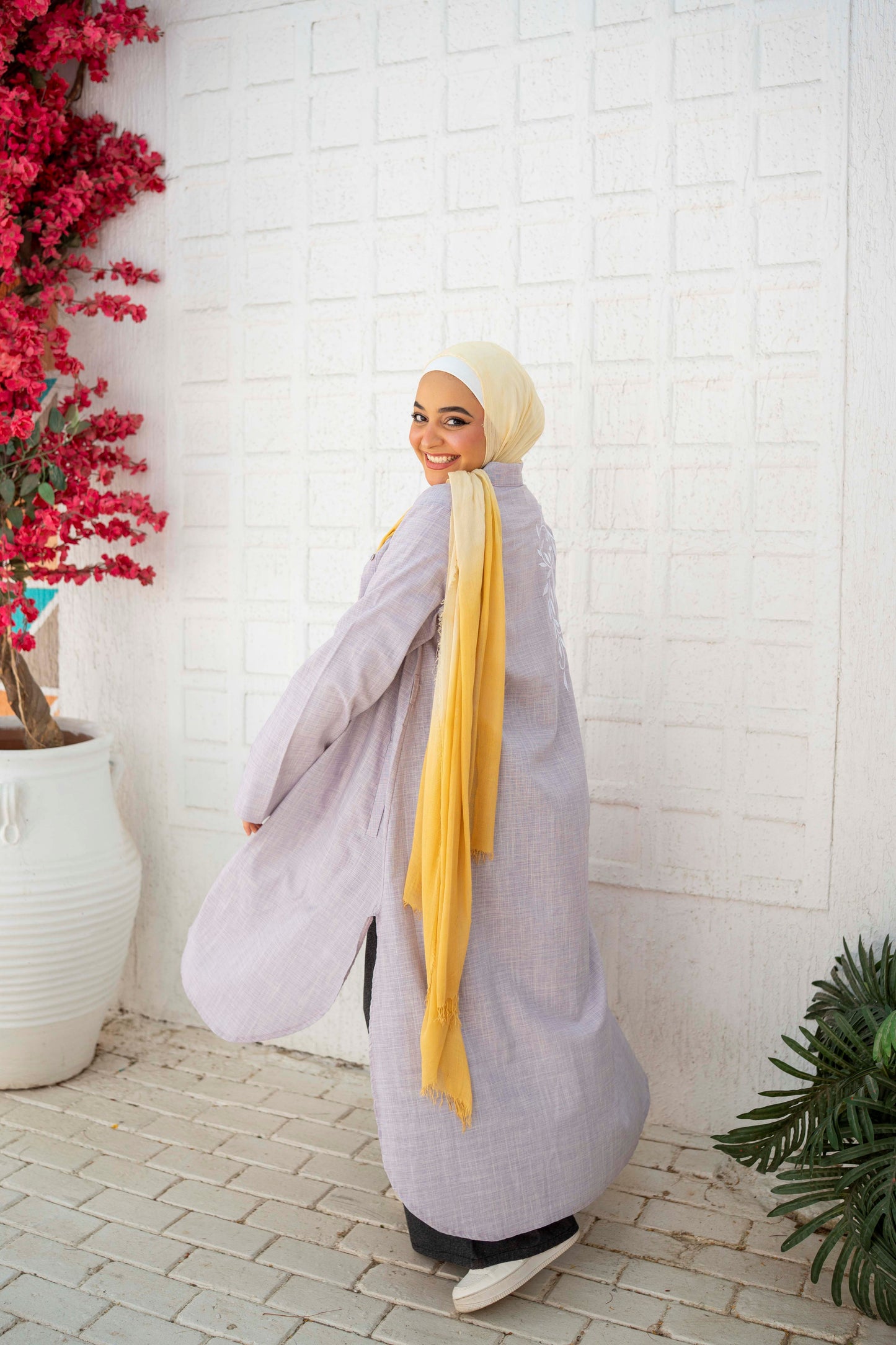 Lilac Purple Long Blouse